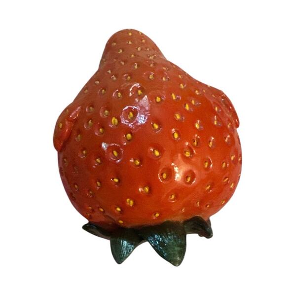 HotAnt Fragolcino Strawberry Bird Chicken Resin Figurine Art Decor Whimsical - Picture 4 of 8